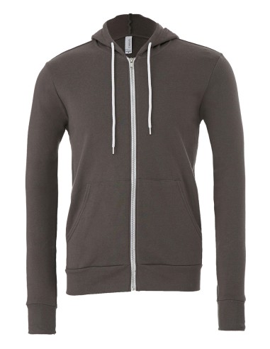 BEL-3739-Sweat-shirt à capuche zippé unisexe
