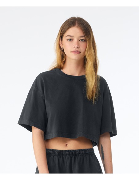 BEL-6882GD-Womens Heavyweight Washed Cropped Tee