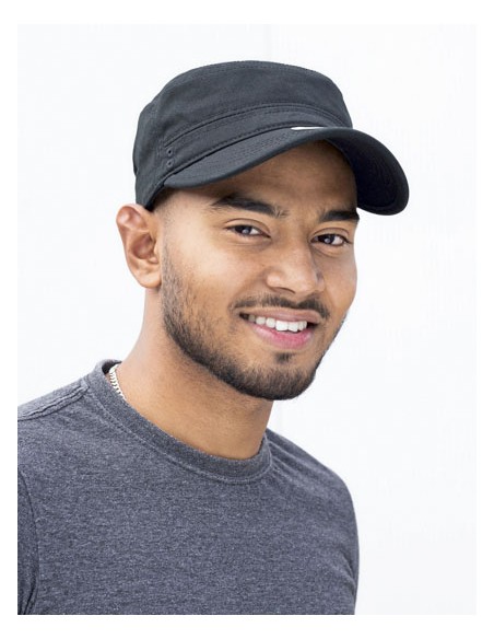 BRA-BW7018155-Organic Cotton Army Cap Washed