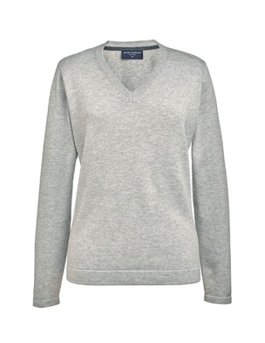 BRO-2307-Womens Atlanta V-Neck Jumper