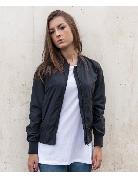 BUI-BY044-Ladies Nylon Bomber Jacket