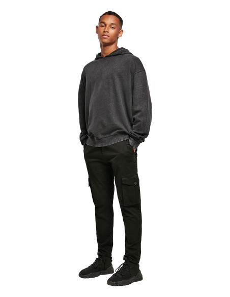 BUI-BY191-Acid Washed Oversize Hoody