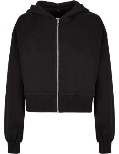 BUI-BY237-Ladies Short Oversized Zip Jacket