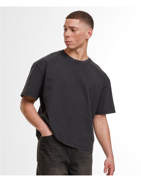 BUI-BY435-Vintage Cropped Heavy Oversize Tee