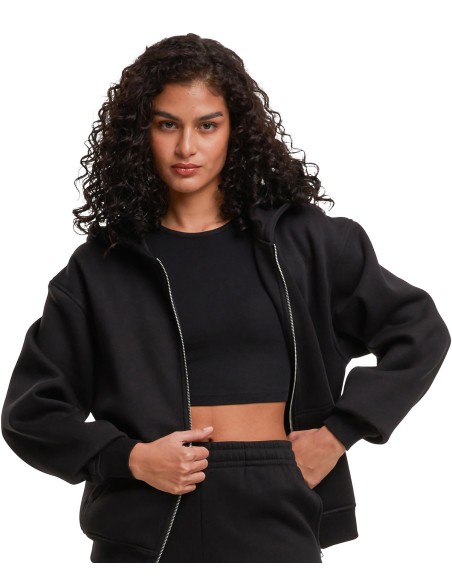 BUI-BY445-Ladies Loose Fit Zip Hoody