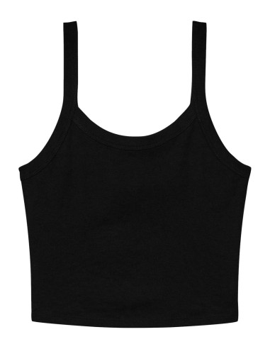 BEL-1012-Womens Micro Rib Spaghetti Strap Tank