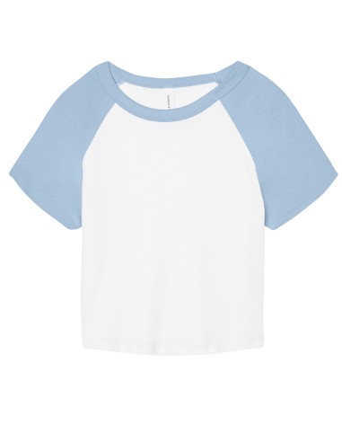 BEL-1201-Womens Micro Rib Raglan Baby Tee