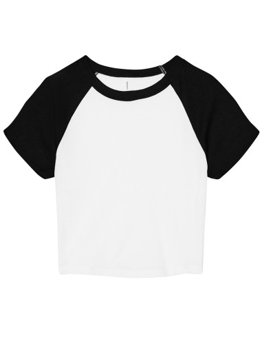 BEL-1201-Womens Micro Rib Raglan Baby Tee