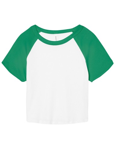 BEL-1201-Womens Micro Rib Raglan Baby Tee