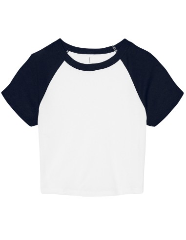 BEL-1201-Womens Micro Rib Raglan Baby Tee