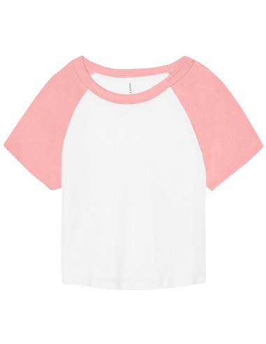 BEL-1201-Womens Micro Rib Raglan Baby Tee