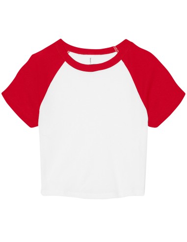BEL-1201-Womens Micro Rib Raglan Baby Tee