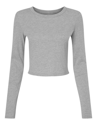 BEL-1501-Womens Micro Rib Long Sleeve Baby Tee