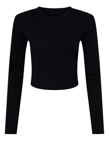BEL-1501-Womens Micro Rib Long Sleeve Baby Tee