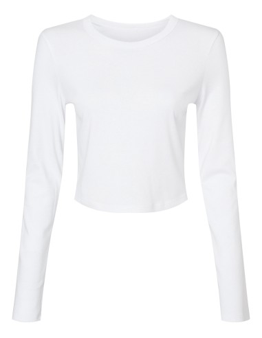 BEL-1501-Womens Micro Rib Long Sleeve Baby Tee