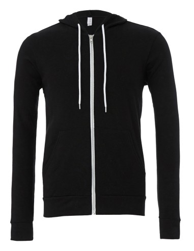 BEL-3739-Sweat-shirt à capuche zippé unisexe