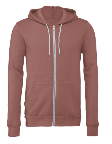 BEL-3739-Sweat-shirt à capuche zippé unisexe