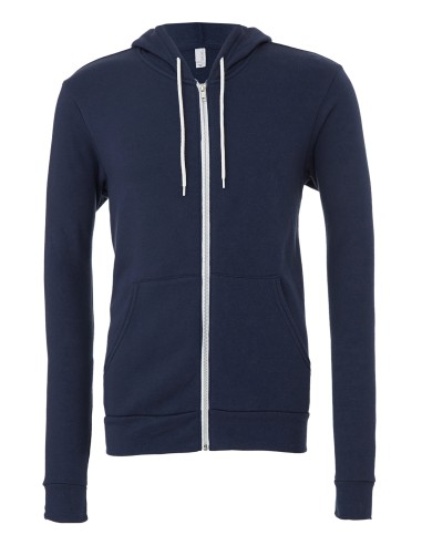 BEL-3739-Sweat-shirt à capuche zippé unisexe