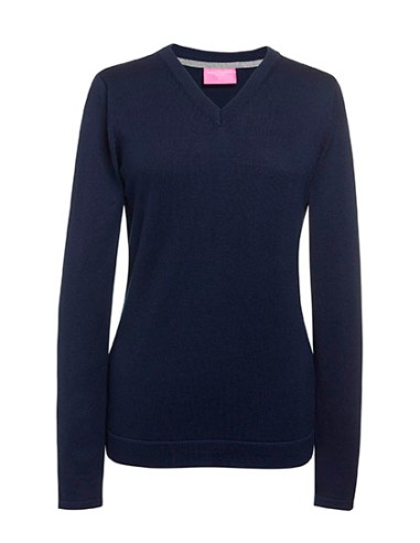 BRO-2307-Womens Atlanta V-Neck Jumper