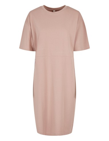 BUI-BY181-Ladies Organic Oversized Slit Tee Dress