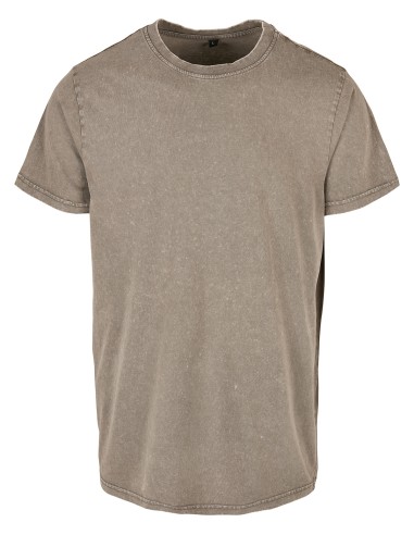 BUI-BY190-Acid Washed Round Neck Tee