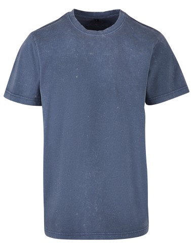 BUI-BY190-Acid Washed Round Neck Tee