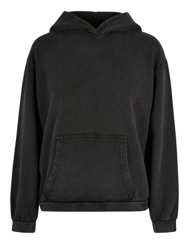 BUI-BY194-Ladies Acid Washed Oversize Hoody