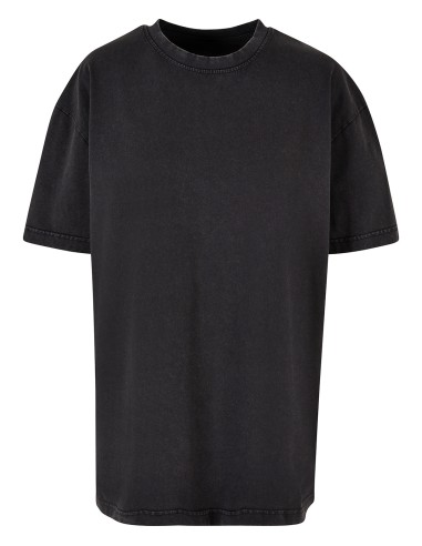 BUI-BY270-Ladies Oversized Acid Wash Tee
