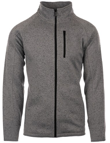 BUR-3901-Mens Full Zip Sweater Knit Jacket