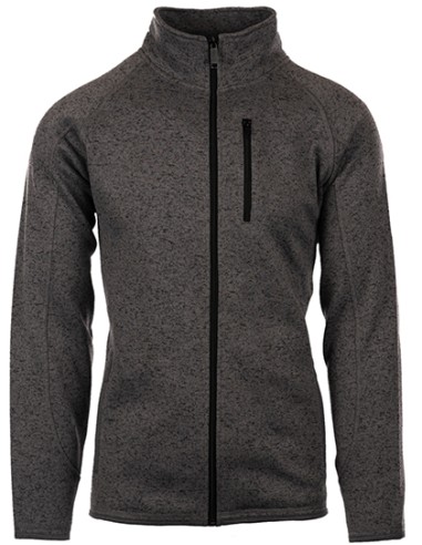 BUR-3901-Mens Full Zip Sweater Knit Jacket