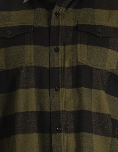 BUR-5210-Ladies Woven Plaid Flannel Shirt