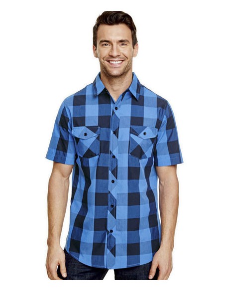 BUR-9203-Buffalo Plaid Woven Shirt