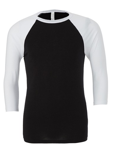 CAN-3200-Unisex 3/4 Sleeve Baseball T-Shirt