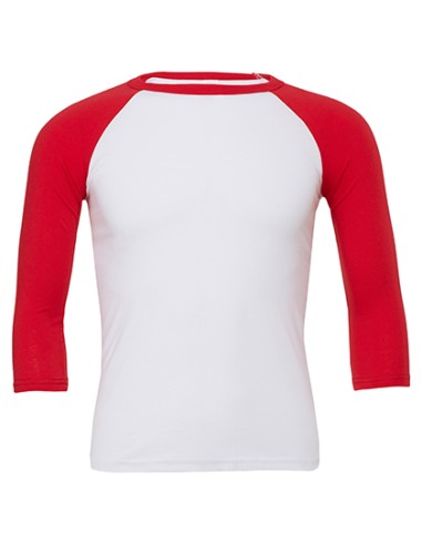 CAN-3200-Unisex 3/4 Sleeve Baseball T-Shirt