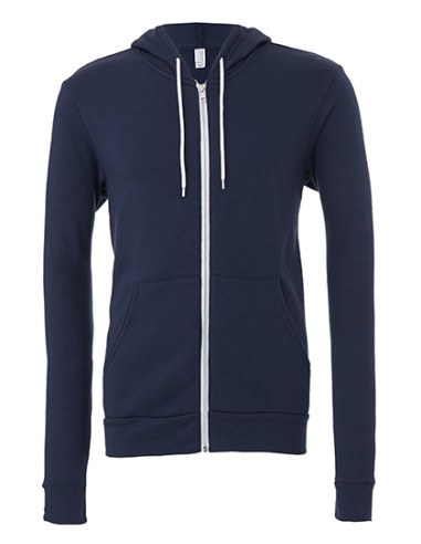 CAN-3739-Unisex Poly-Cotton Fleece Full-Zip Hoodie