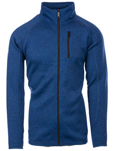 BUR-3901-Mens Full Zip Sweater Knit Jacket