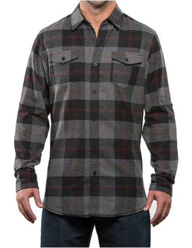 BUR-8210-Woven Plaid Flannel Shirt