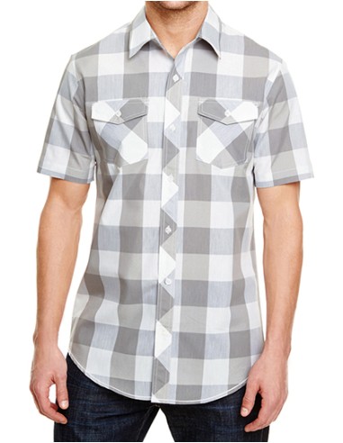 BUR-9203-Buffalo Plaid Woven Shirt