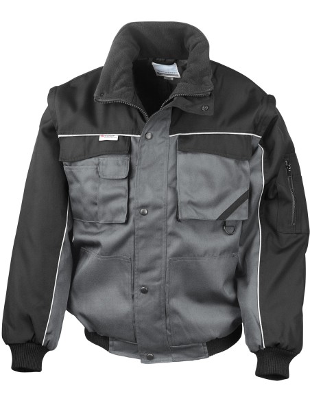 R-RE71A-Blouson de pilote résistant à manches zippées Work-guard™