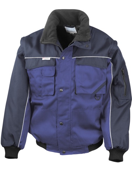 R-RE71A-Blouson de pilote résistant à manches zippées Work-guard™