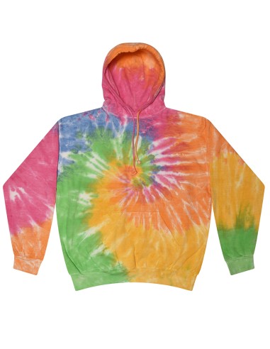 COL-TD31M-Sweat à capuche Rainbow Tie- dye