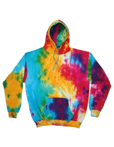 COL-TD31M-Sweat à capuche Rainbow Tie- dye