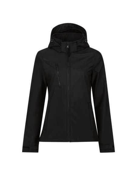 R-RETRA702-WOMEN'S VENTURER 3 LAYER HOODED PRINTABLE SOFTSHELL JACKET