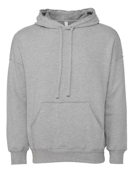 B-3742-Sweat-shirt à capuche unisexe à bords francs