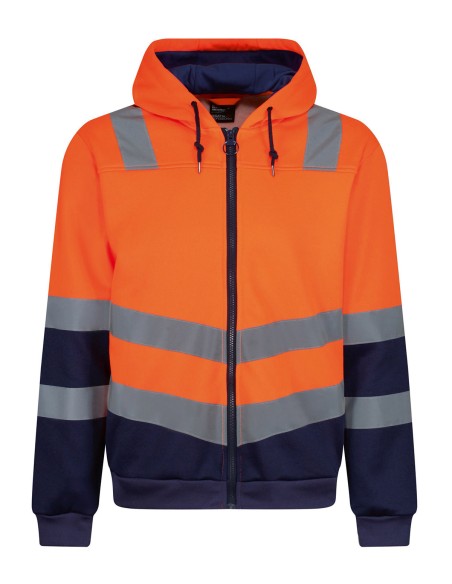R-RG457-Pro hi-vis full zip hoodie