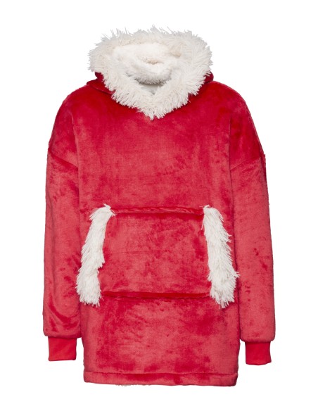 R-RI003-Le sweat à capuche Ribbon pour enfants de style sherpa, confortable, réversible et oversize