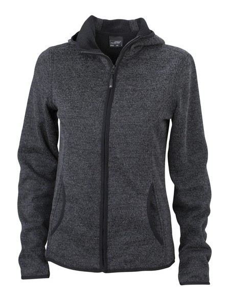 DAI-JN588-Ladies Knitted Fleece Hoody