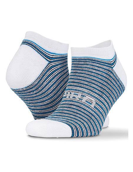 R-S295X-3-Pack Mixed Stripe Coolmax Sneaker Socks