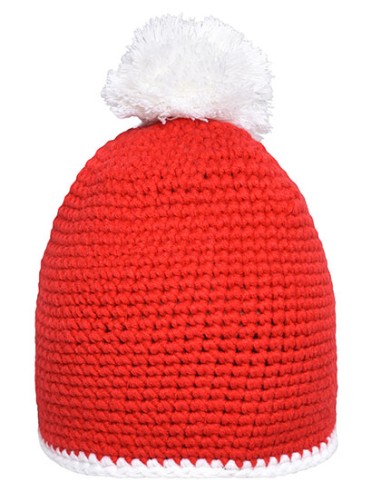 DAI-MB7964-Pompon Hat With Contrast Stripe