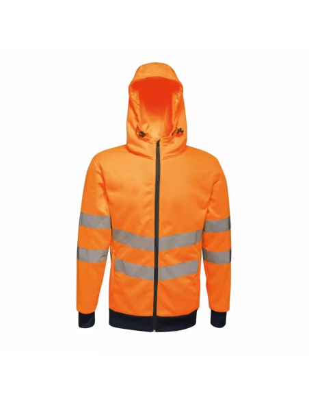 R-TRA471-HI VIS PRO FULL ZIP STRETCH HOODIE JACKET